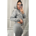 Костюм спортивний жіночий трьохнитка петля Сірий, L Костюм спортивний жіночий трьохнитка петля Сірий, L