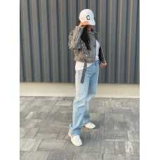 Косуха жіноча коротка, Сірий, S