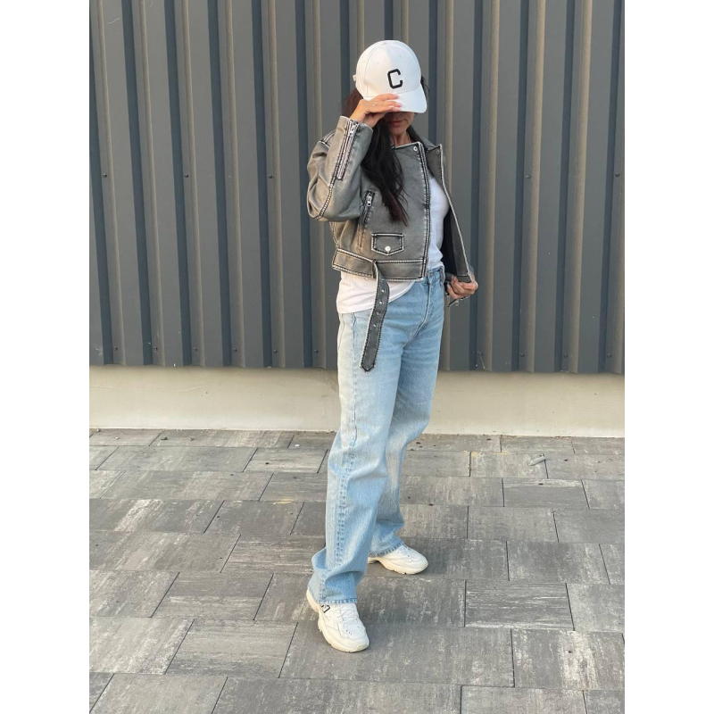 Косуха жіноча коротка, Сірий, S