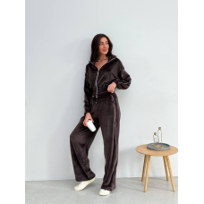 Велюровий костюм жіночий спортивний Шоколад, 48/52