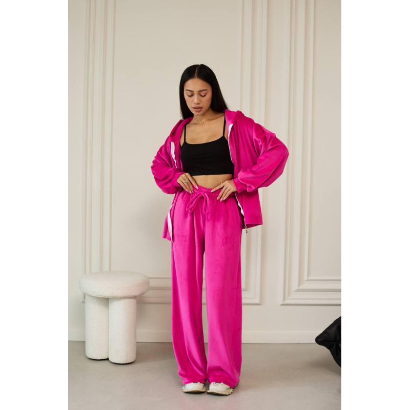 Костюм жіночий велюровий Малиновий, 42/46