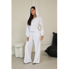 Костюм жіночий велюровий Білий, 42/46