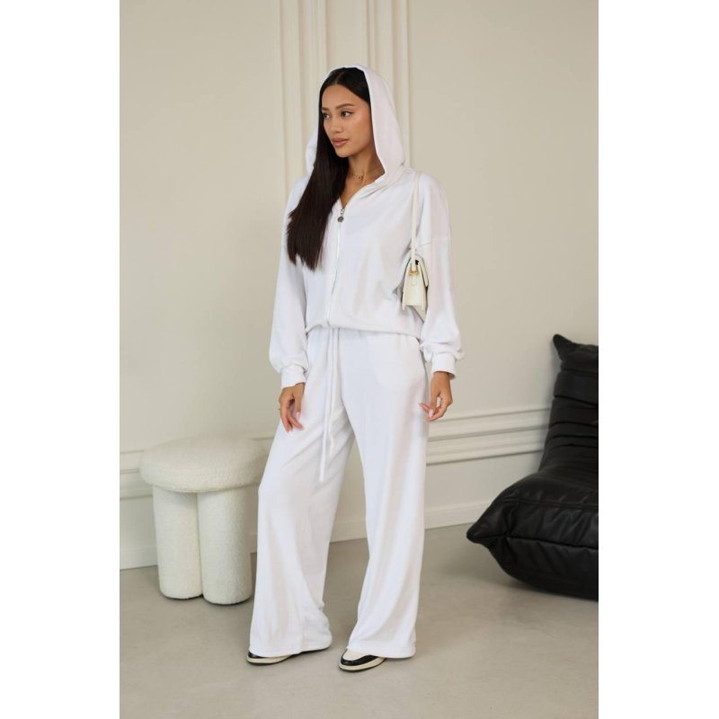 Костюм жіночий велюровий Білий, 42/46