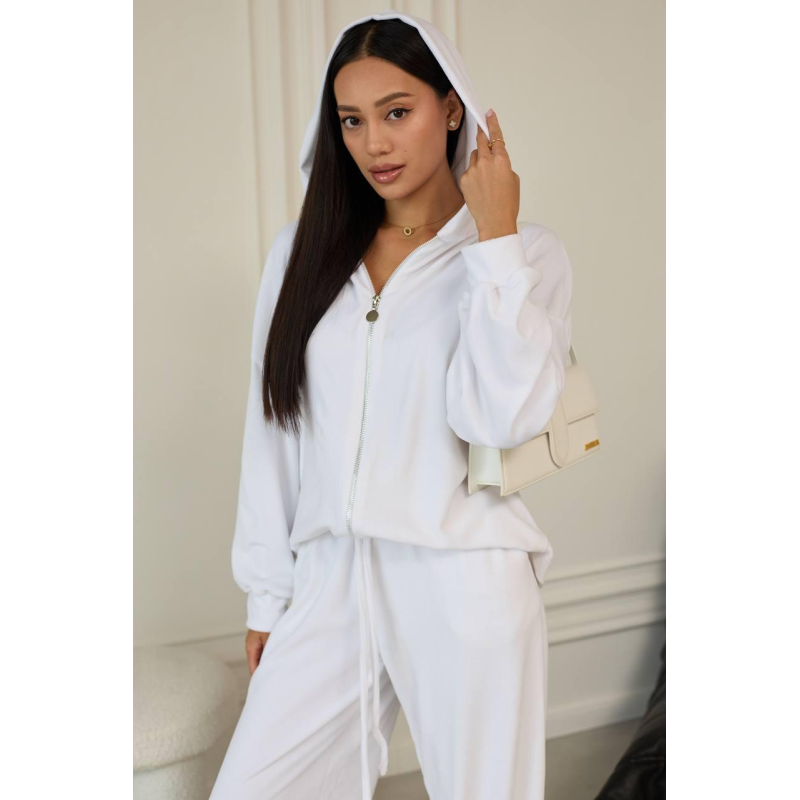 Костюм жіночий велюровий Білий, 48/52