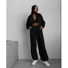 Велюровий костюм жіночий Чорний, 42/46