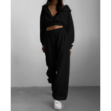 Велюровий костюм жіночий Чорний, 48/52