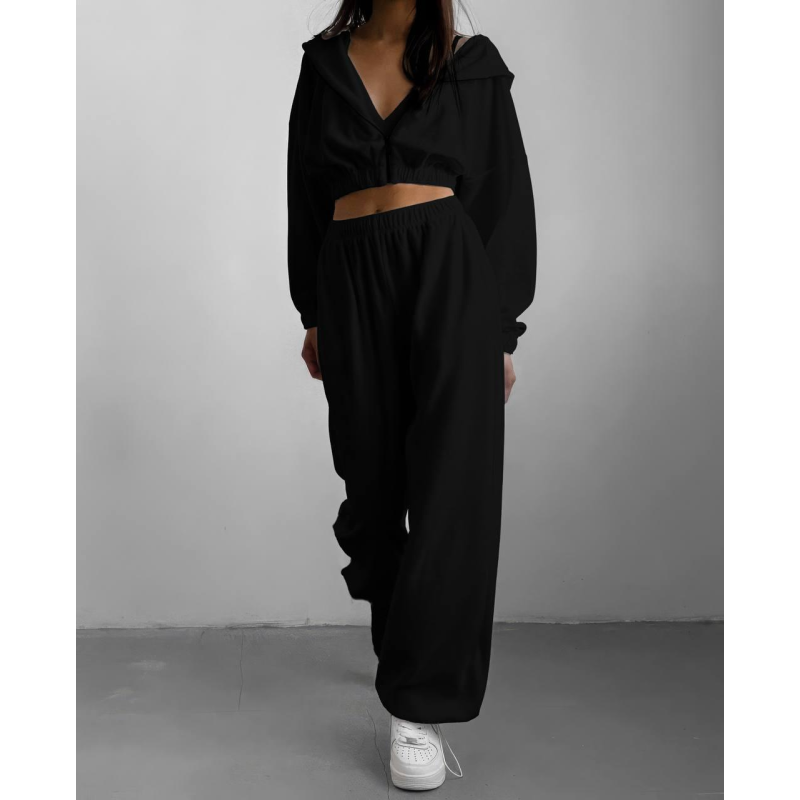 Велюровий костюм жіночий Чорний, 48/52