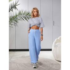 Штани жіночі трикотажні 4 в 1, Блакитний, 46/48