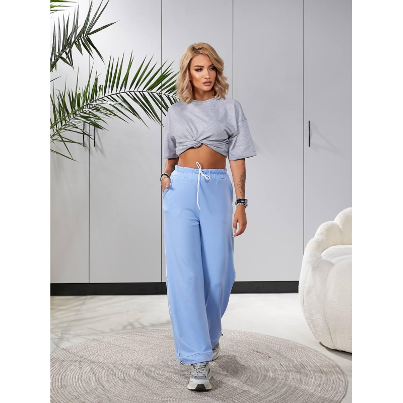 Штани жіночі трикотажні 4 в 1, Блакитний, 46/48