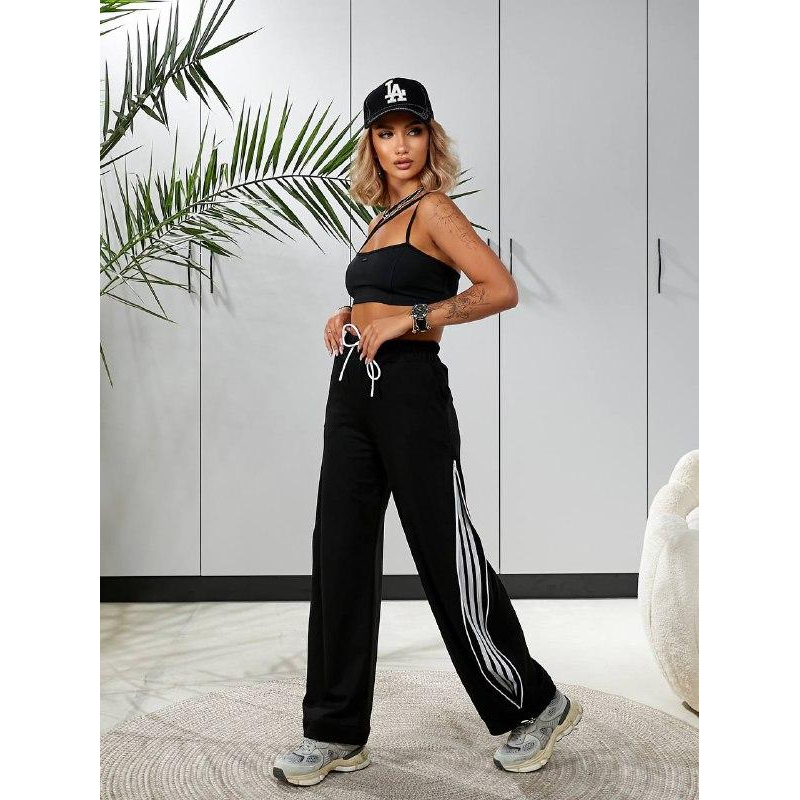 Жіночі трикотажні брюки 4 в 1, Чорний, 42/44