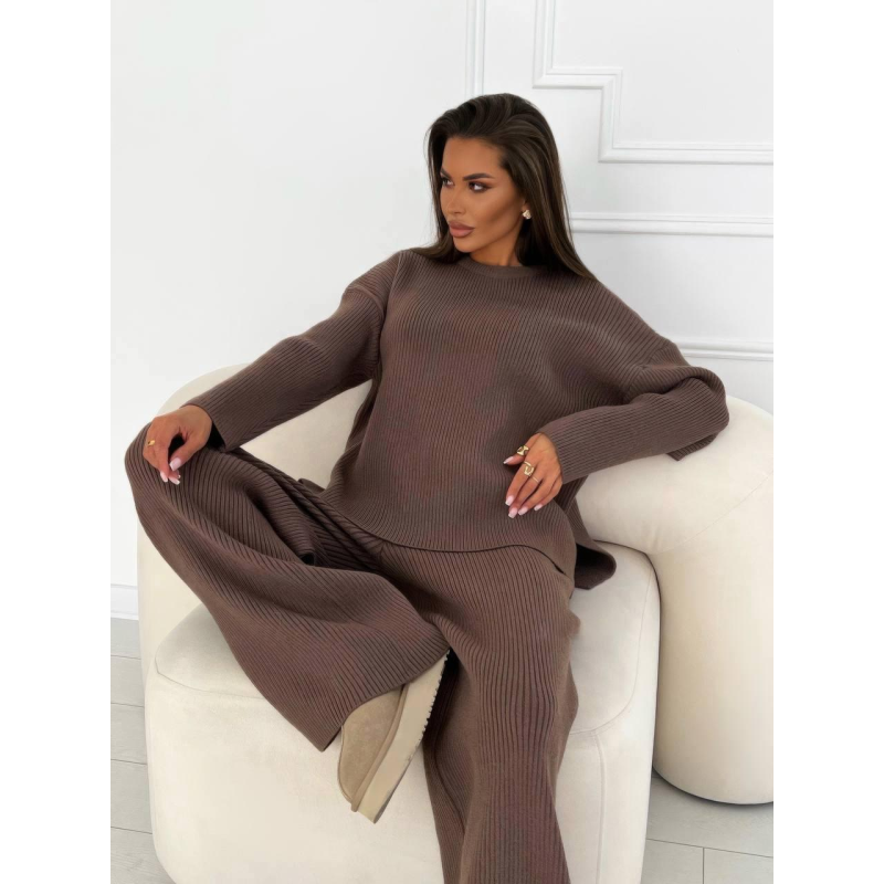 Жіночий ангоровий костюм, Шоколад, 48-52