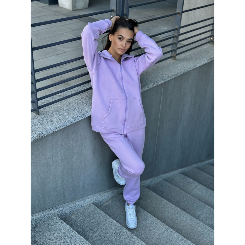 Жіночий спортивний костюм на флісі, Бузковий, 50/52 Жіночий спортивний костюм на флісі, Бузковий, 50/52