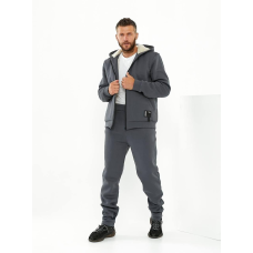 Чоловічий теплий костюм на флісі з хутром