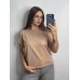 Базова футболка жіноча однотонна Беж, L