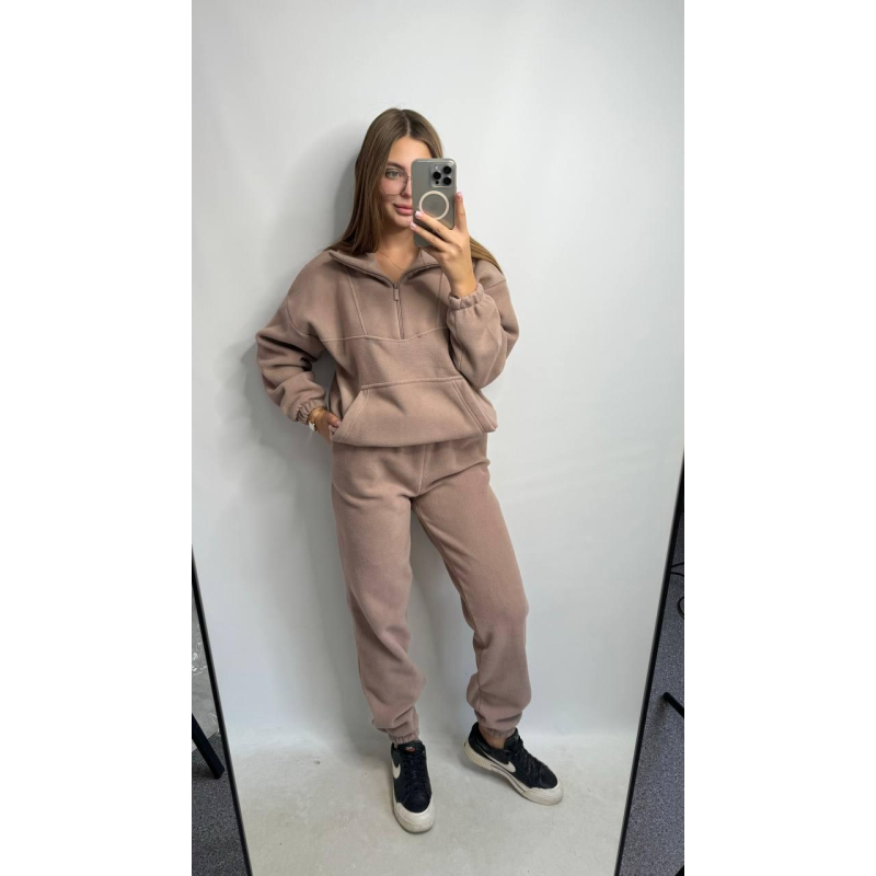 Теплий жіночий костюм TEDDY Капучіно, XL-2XL Теплий жіночий костюм TEDDY Капучіно, XL-2XL