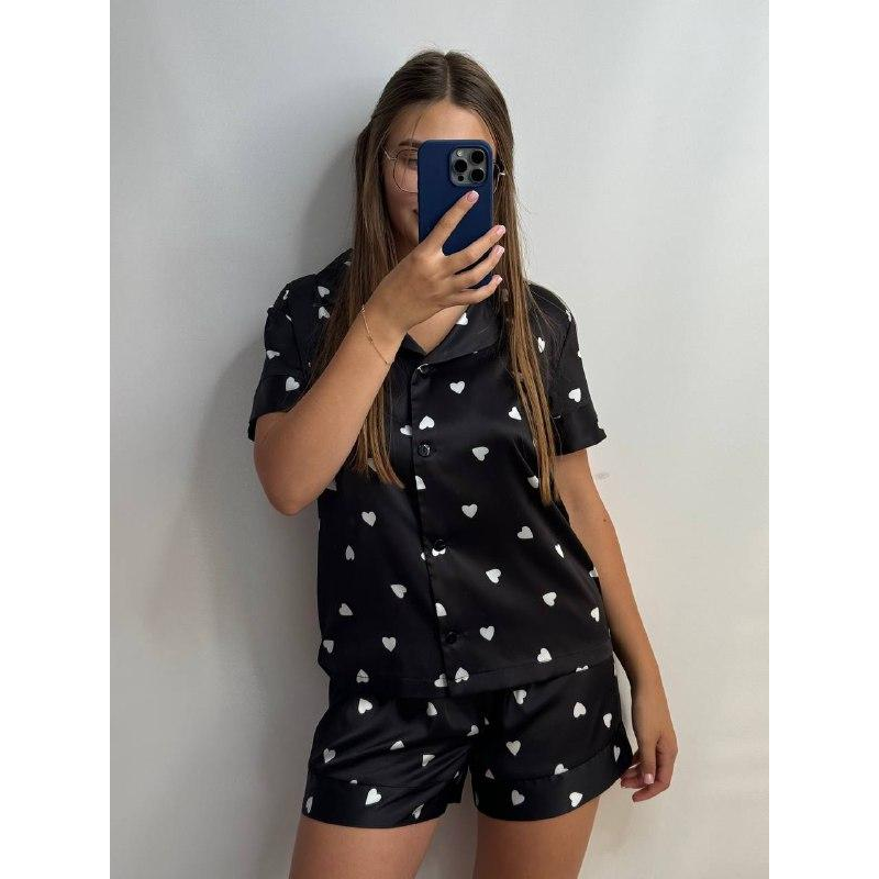 Жіноча сатінова піжама