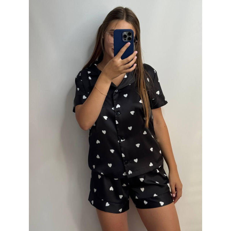 Жіноча сатінова піжама