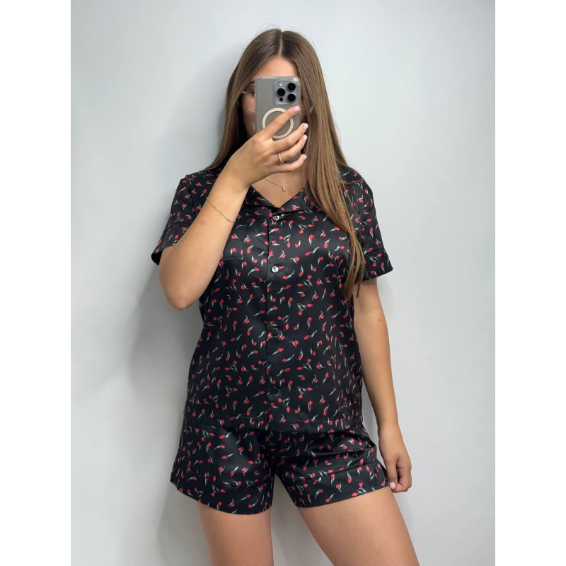 Жіноча сатінова піжама