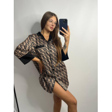 Жіноча нічна сорочка сатинова Фенді, M