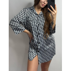 Жіноча нічна сорочка сатинова Діор, M