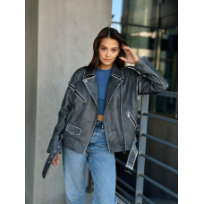 Жіноча шкіряна куртка косуха, р.50
