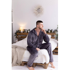 Піжама чоловіча велюрова на ґудзиках