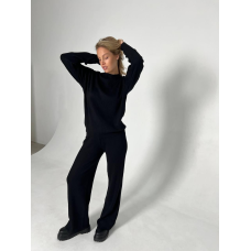 Костюм жіночий ангора рубчик, Чорний, 48/52