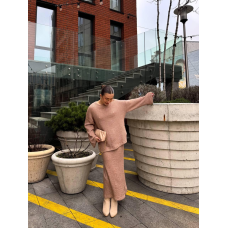 Жіночий в“язаний костюм з юбкою Мокко, 42/44