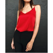 Базова майка жіноча атлас Червоний, 5XL