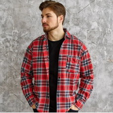 Тепла сорочка червоний S