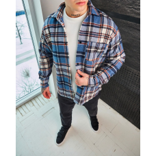 Тепла сорочка блакитний S