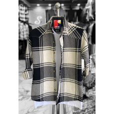 Тепла сорочка Бейджин чорно-білий S