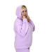 Жіноче худі на флісі, батал, бузковий 2XL/3XL