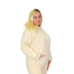 Жіноче худі на флісі, батал Молочний, 4XL/5XL