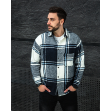 Сорочка байка Топ біло-темносиній M