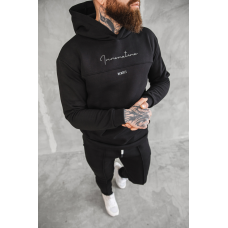 Теплий спортивний костюм чоловічий Європа Чорний M