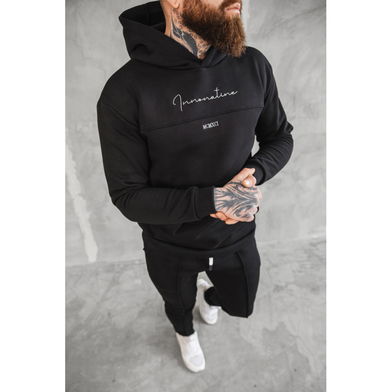 Теплий спортивний костюм чоловічий Європа Чорний XL