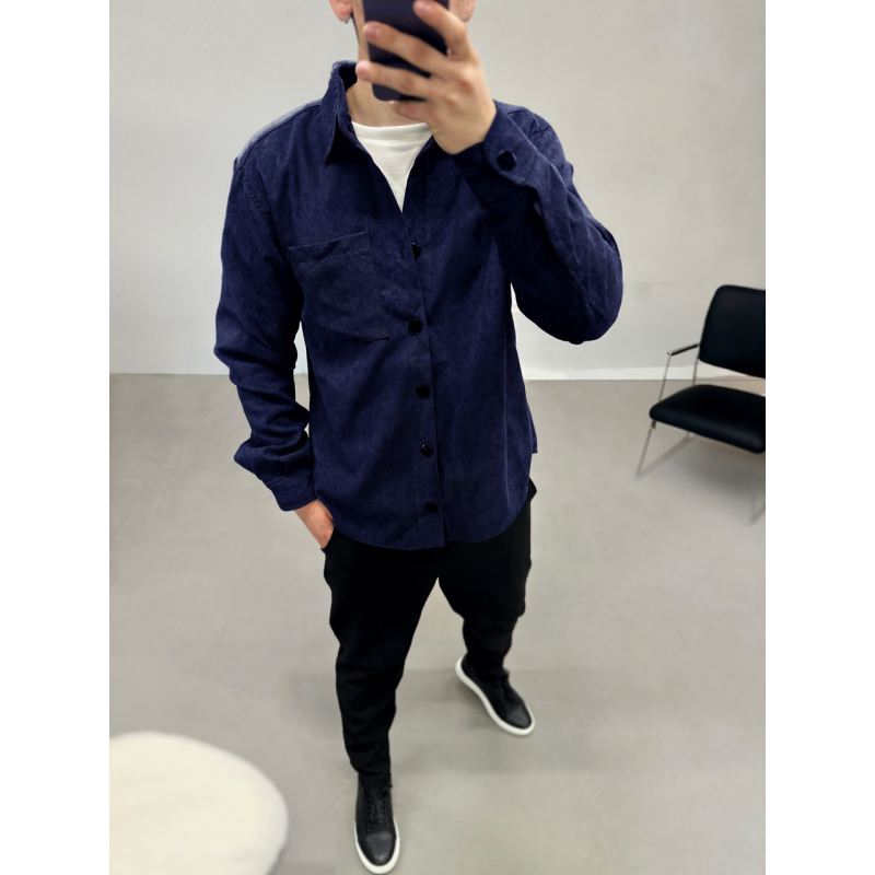 Сорочка вельвет синій S Сорочка вельвет синій S