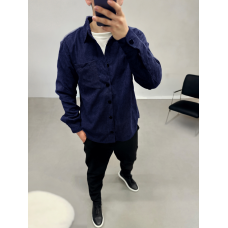 Сорочка вельвет синій XL