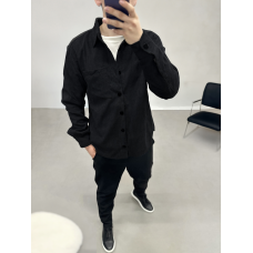 Сорочка вельвет Чорний S