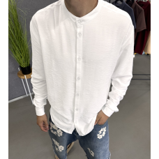 Сорочка льон жатка білий S