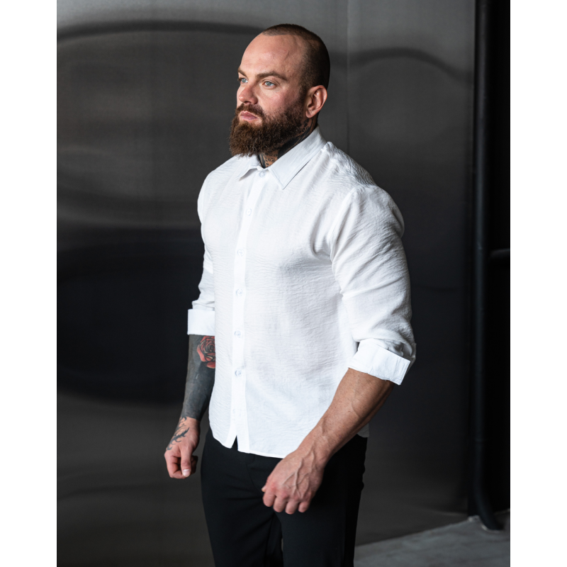 Сорочка жатка класик комір білий S