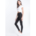 Жіночі лосини в рубчик, Чорний, M Жіночі лосини в рубчик, Чорний, M