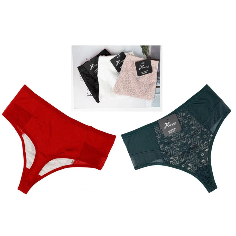Мереживні жіночі труси Червоний, XL