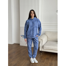 Теплий спортивний костюм жіночий мармуровий принт на флісі