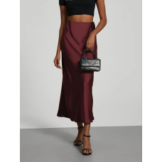 Жіноча спідниця шовкова,  Бордо, 42/44