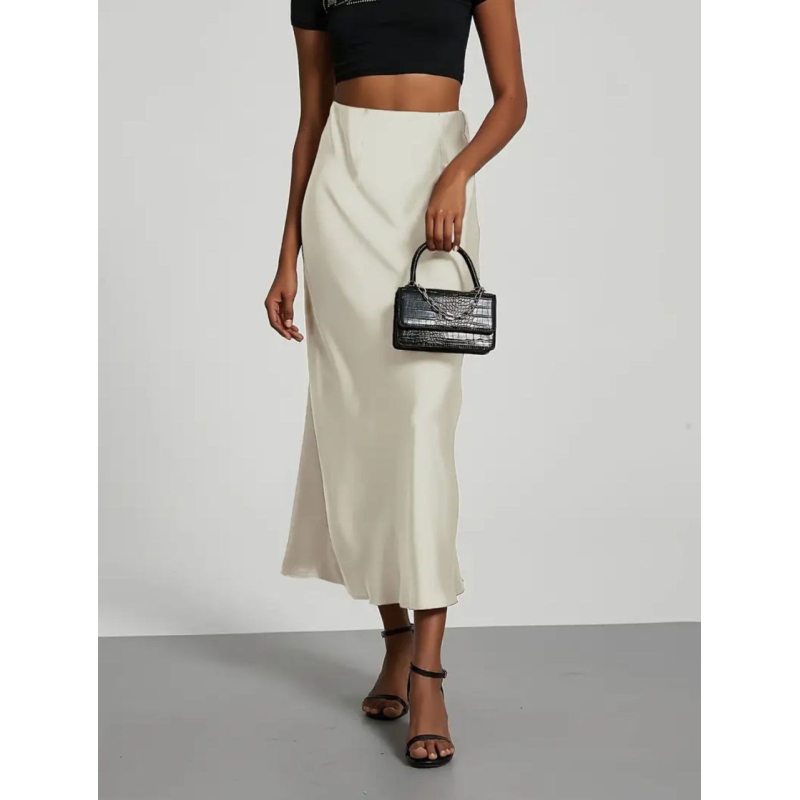 Жіноча спідниця шовкова,  Білий, 42/44