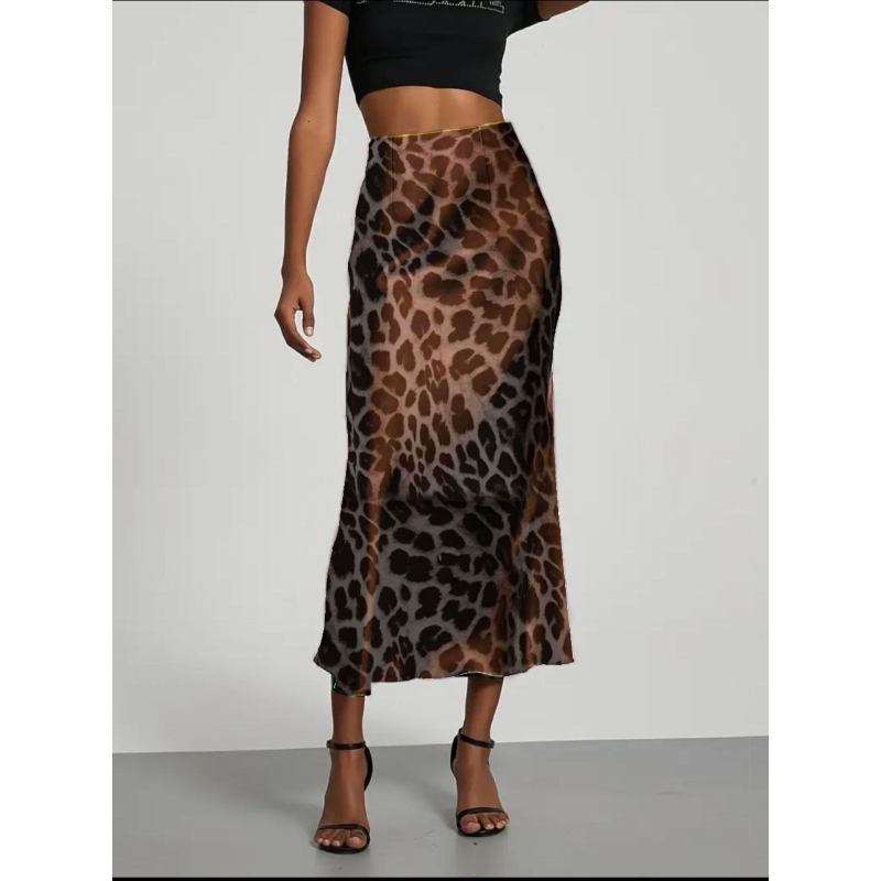 Жіноча спідниця шовкова, Принт, 50/52