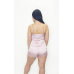 Піжама жіноча шовкова із шортами Пудра, L