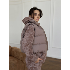 Жилетка жіноча укорочена Мокко, 42/44